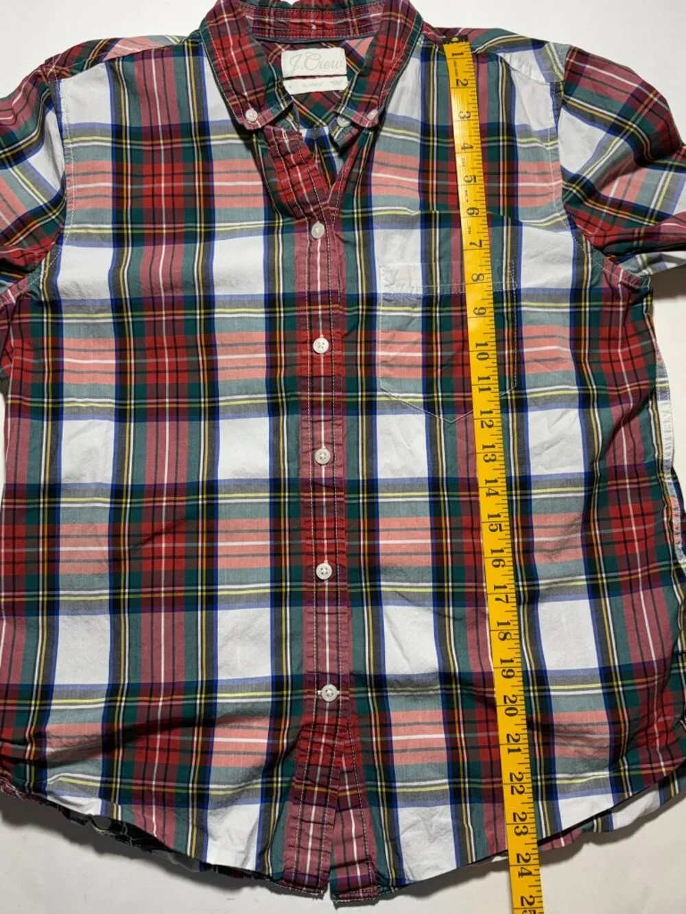 J. Crew Secret Wash Plaid Shirt Holiday – Men’s Small – Cotton Poplin